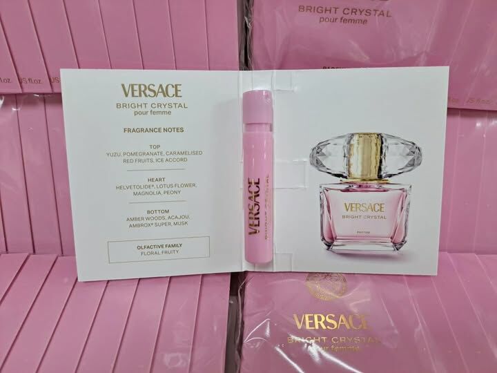 (現貨) VERSACE BRIGHT CRYSTAL EDP VIAL 維沙馳晶鑽.女仕香精試管NEW 1ML