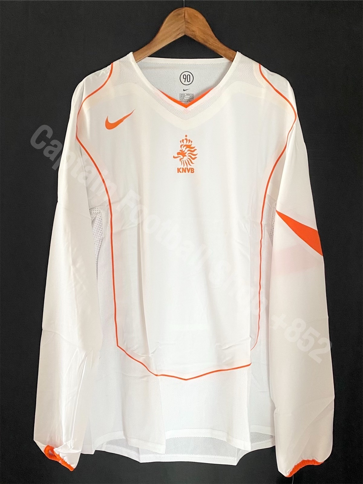 (更衣室版) 荷蘭 2004 Nike 作客長袖更衣室球員版球衣