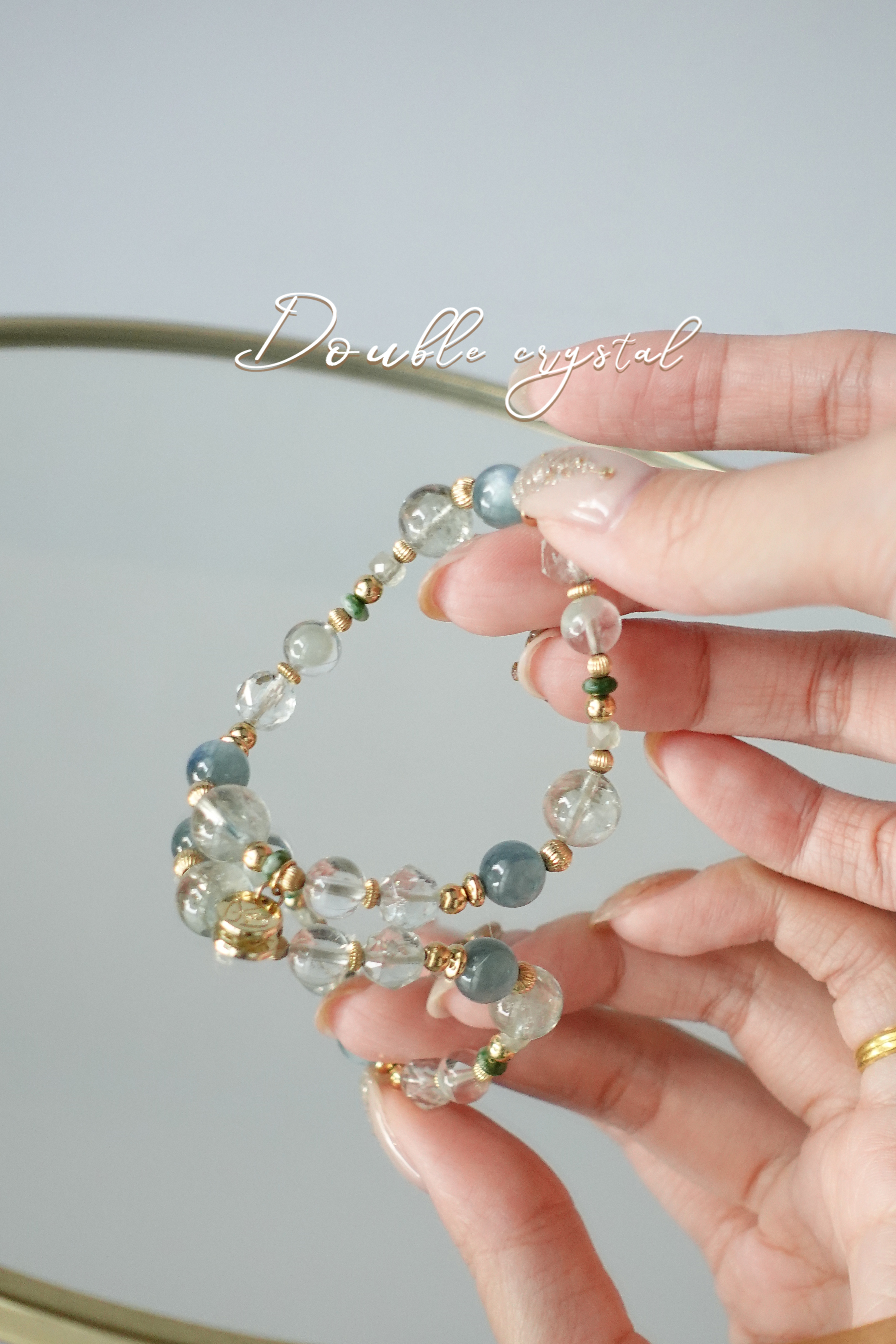 清淨身心靈 初雪濾鏡：貓眼綠藍晶．綠水晶．翠綠幽靈．樹紋石．葡萄石