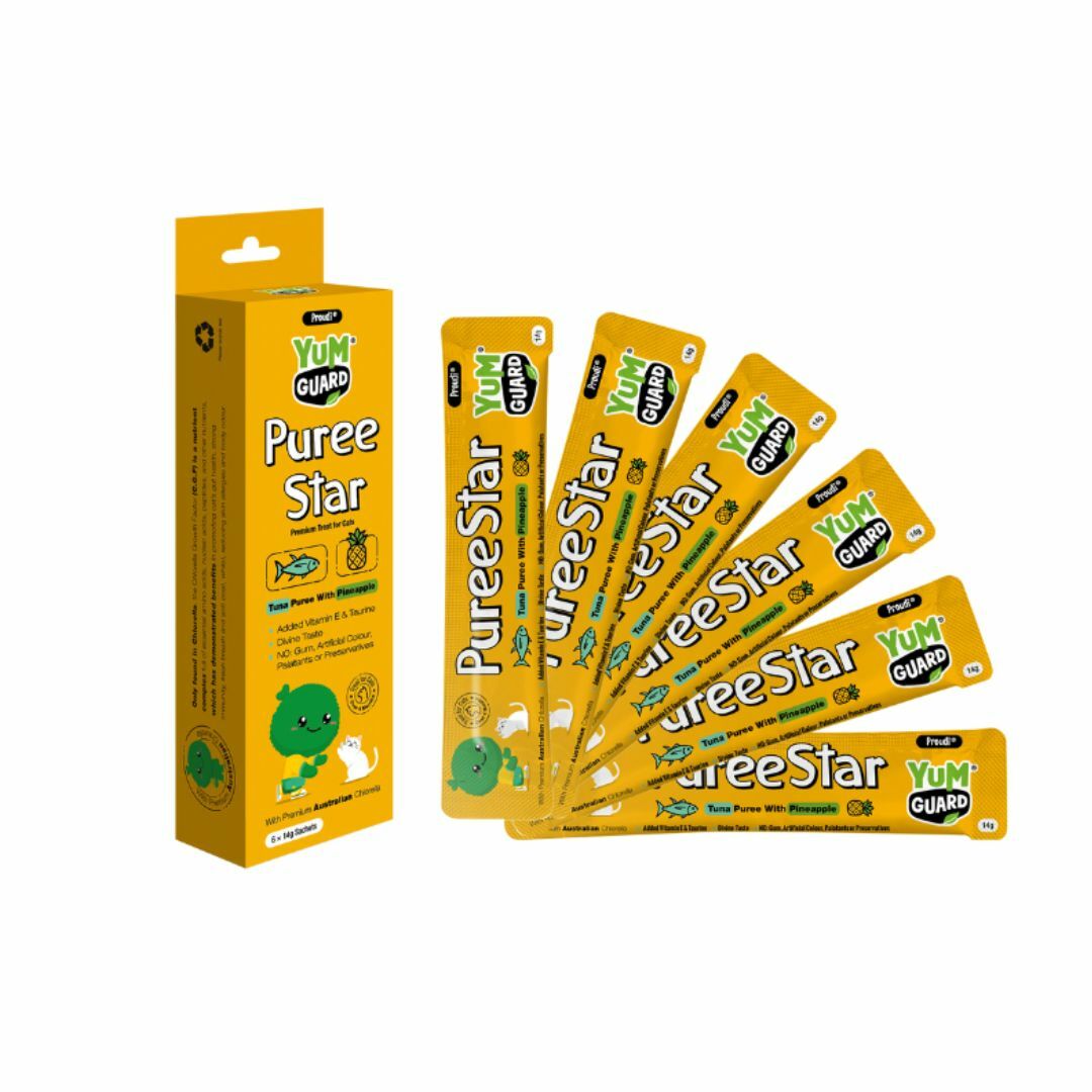 YumGuard 貓貓功能性－吞拿魚菠蘿果泥條 【腸道調理】一盒6支 (Exp: Sep-2026)