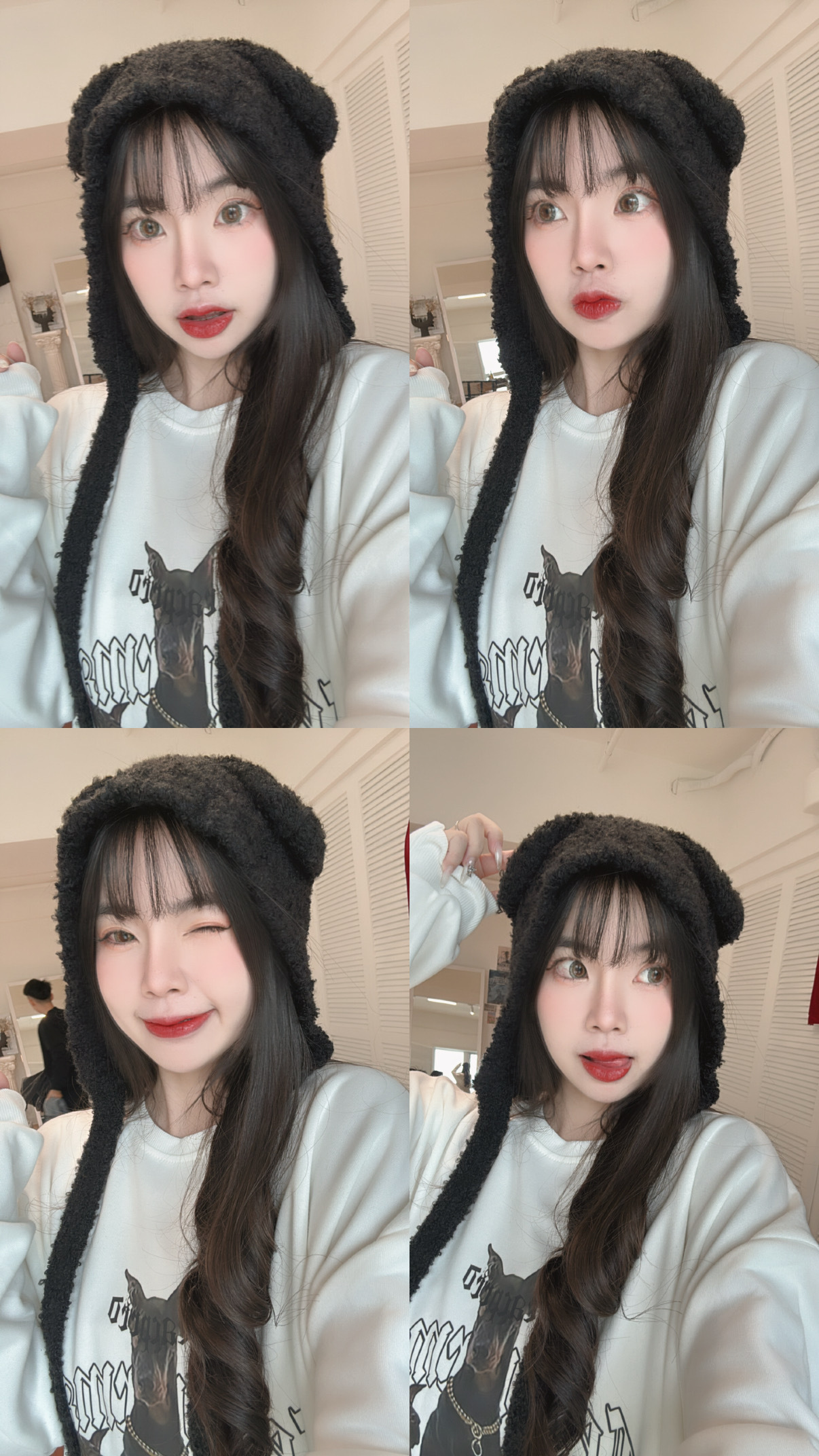 韓版軟糯🐻繫繩可愛小熊帽