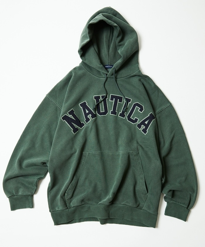 限時特價預購┃日線 NAUTICA Garments Pigment Dyed Arch Logo Sweat Hoodie 水洗 寬鬆 帽TEE