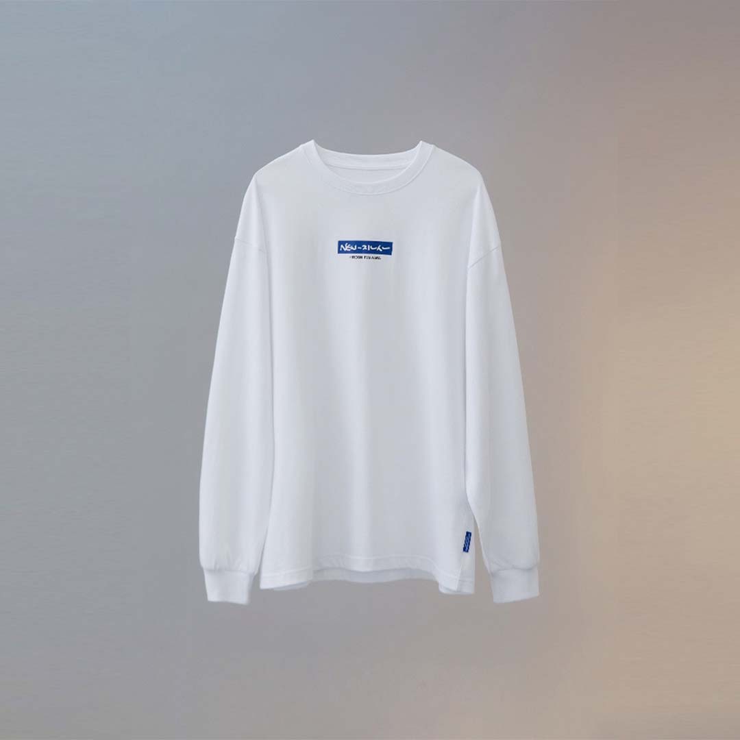 2024AW NEWJEANS 藤原浩 KPOP 聯名 正面 藍色 小框框 長T 現貨