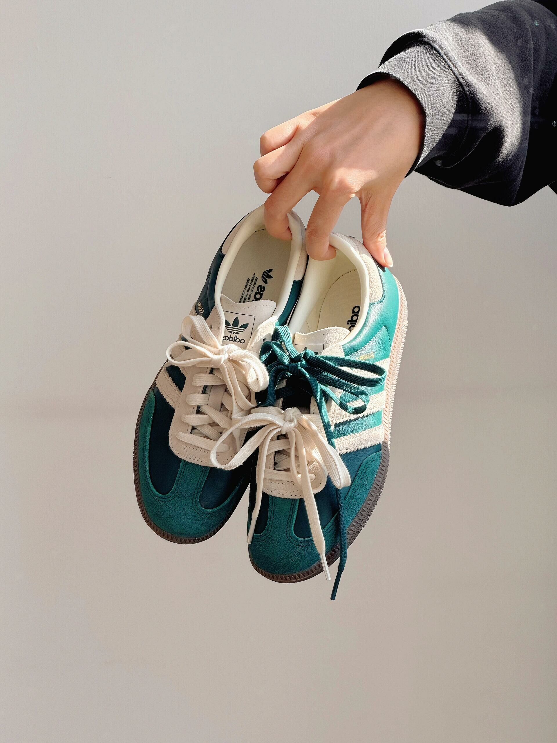 Adidas Originals Samba OG 奶油綠 墨綠色 白綠色 皮革 復古 德訓鞋 T頭鞋 JI3215/預購