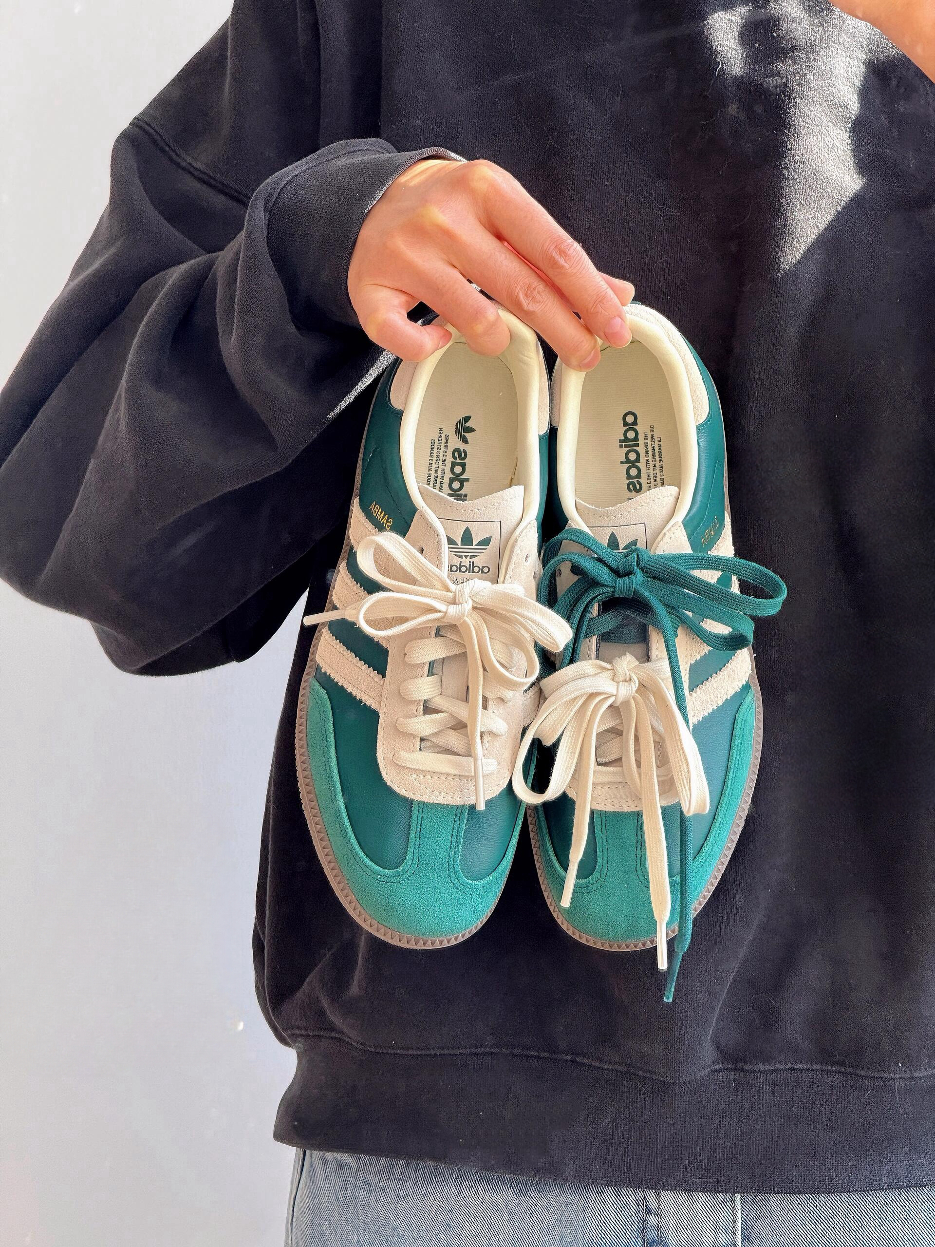 Adidas Originals Samba OG 奶油綠 墨綠色 白綠色 皮革 復古 德訓鞋 T頭鞋 JI3215/預購