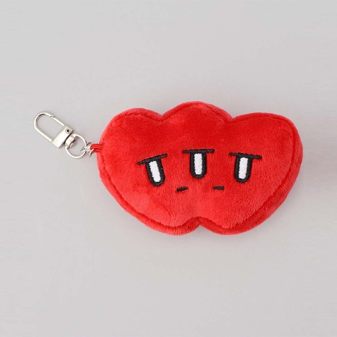 2024AW FREAK'S STORE KURT WU 吳承輝 心形 雙愛心 棉布 鑰匙圈 現貨 1089411400007