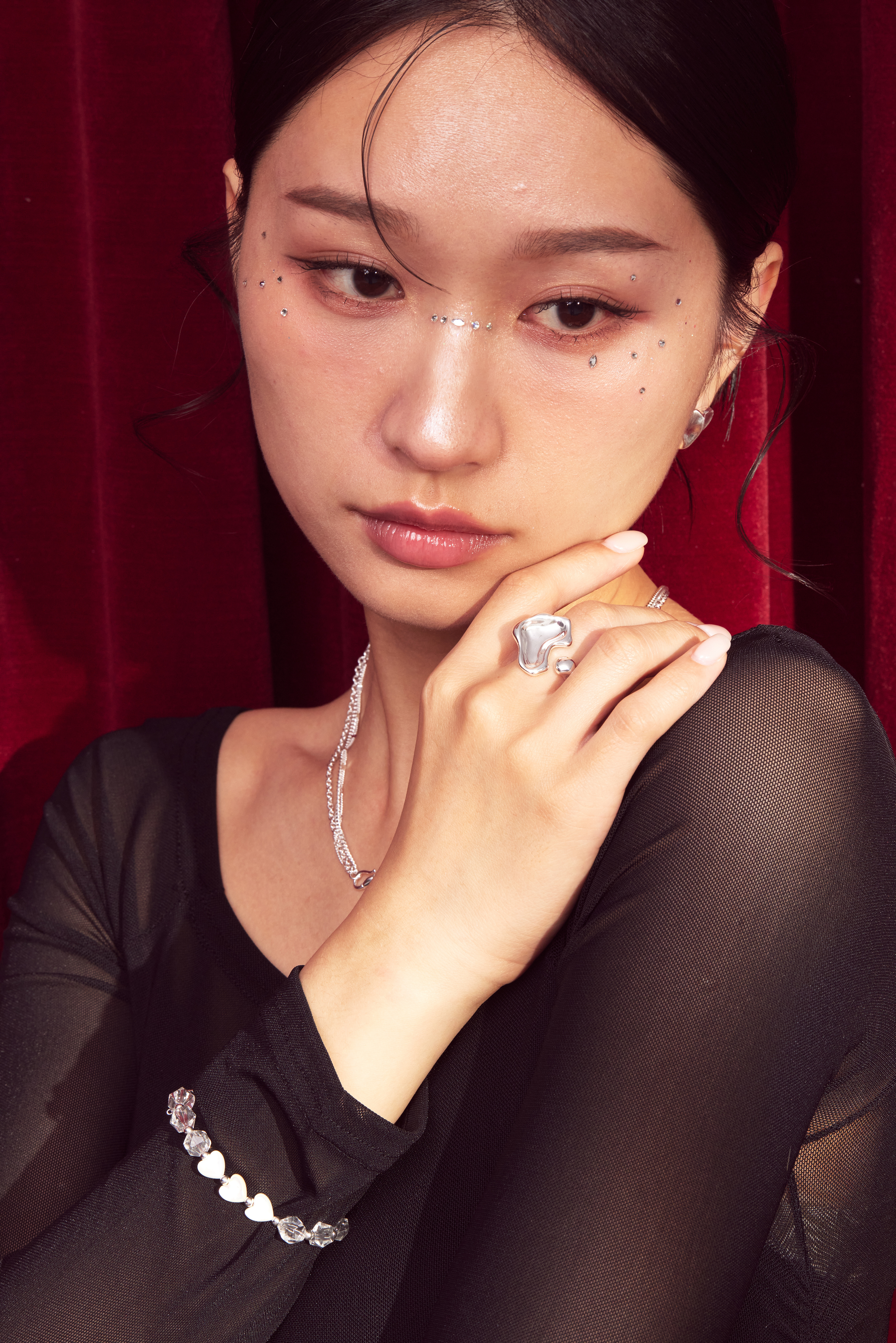 B372  | 純銀愛心手鍊