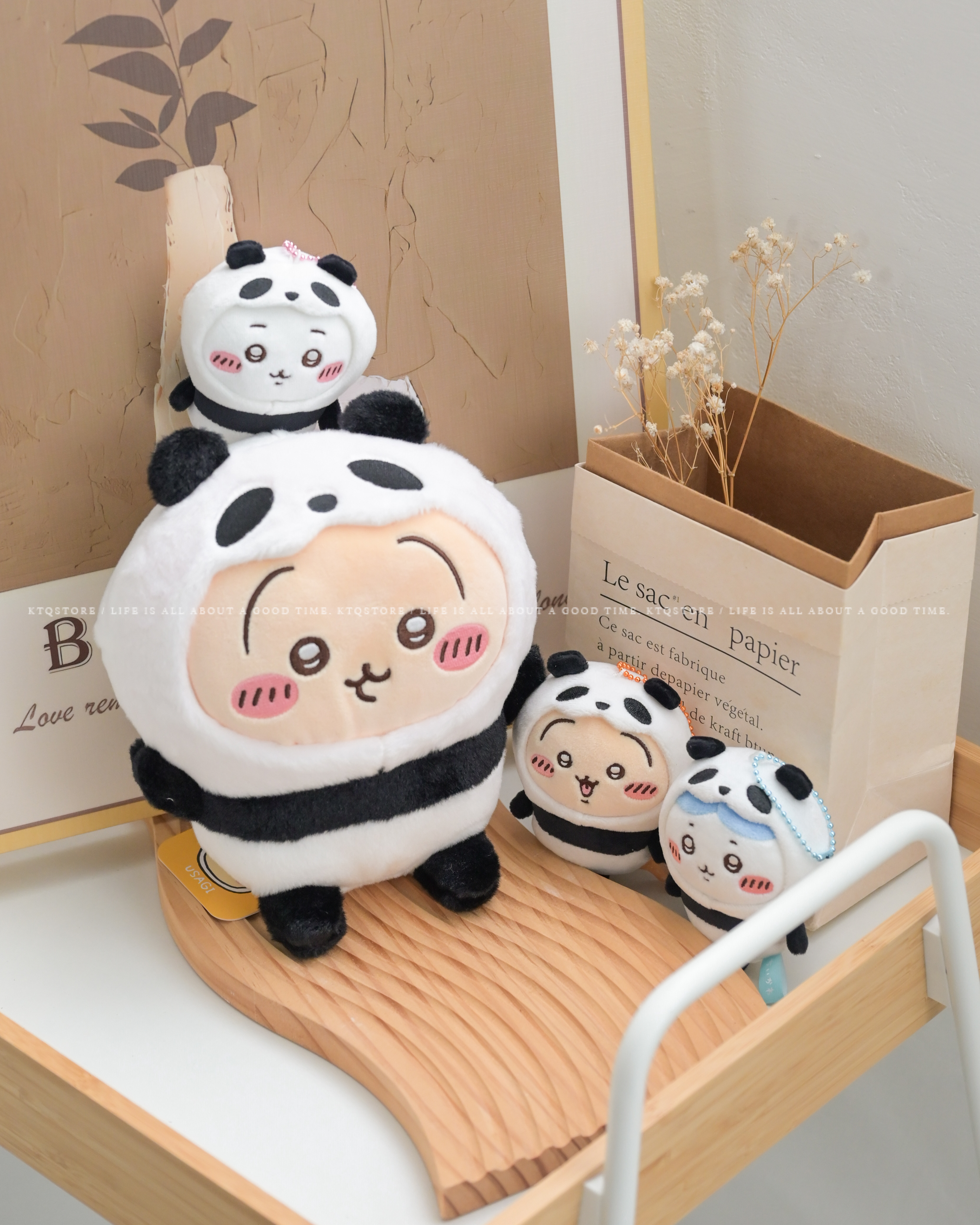 KTQ STORE ‧ 日本 Chiikawa 吉伊卡哇 熊貓系列 成都限定 吊飾 S娃娃