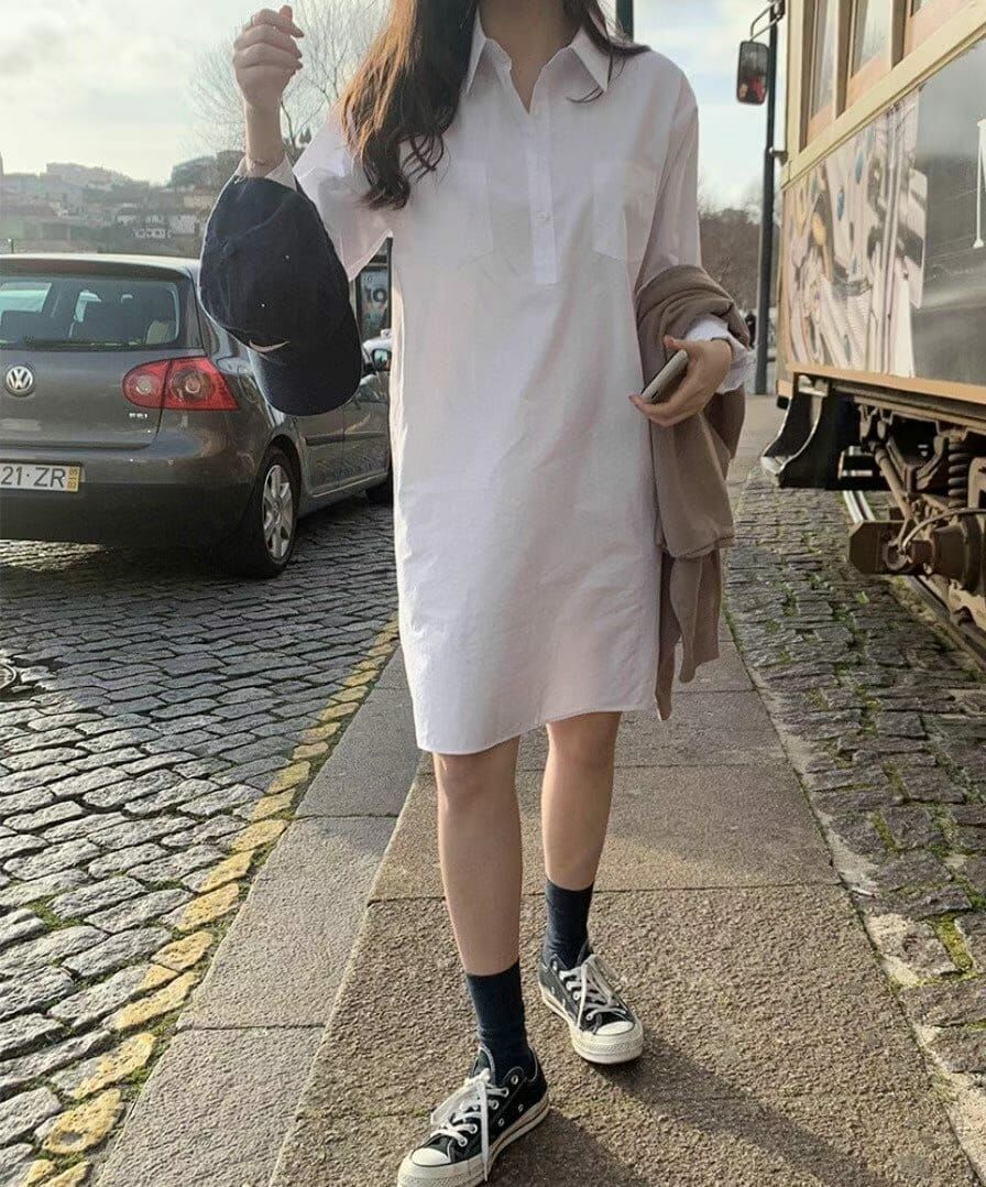 CT3323 熱銷細坑條堆堆中筒純色棉襪 (任選2對 $38)