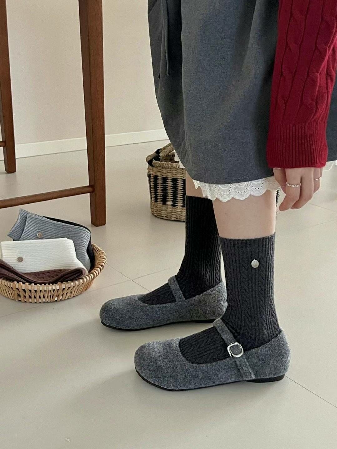 CT3334 小牌麻花襪 (任選2對 $48)