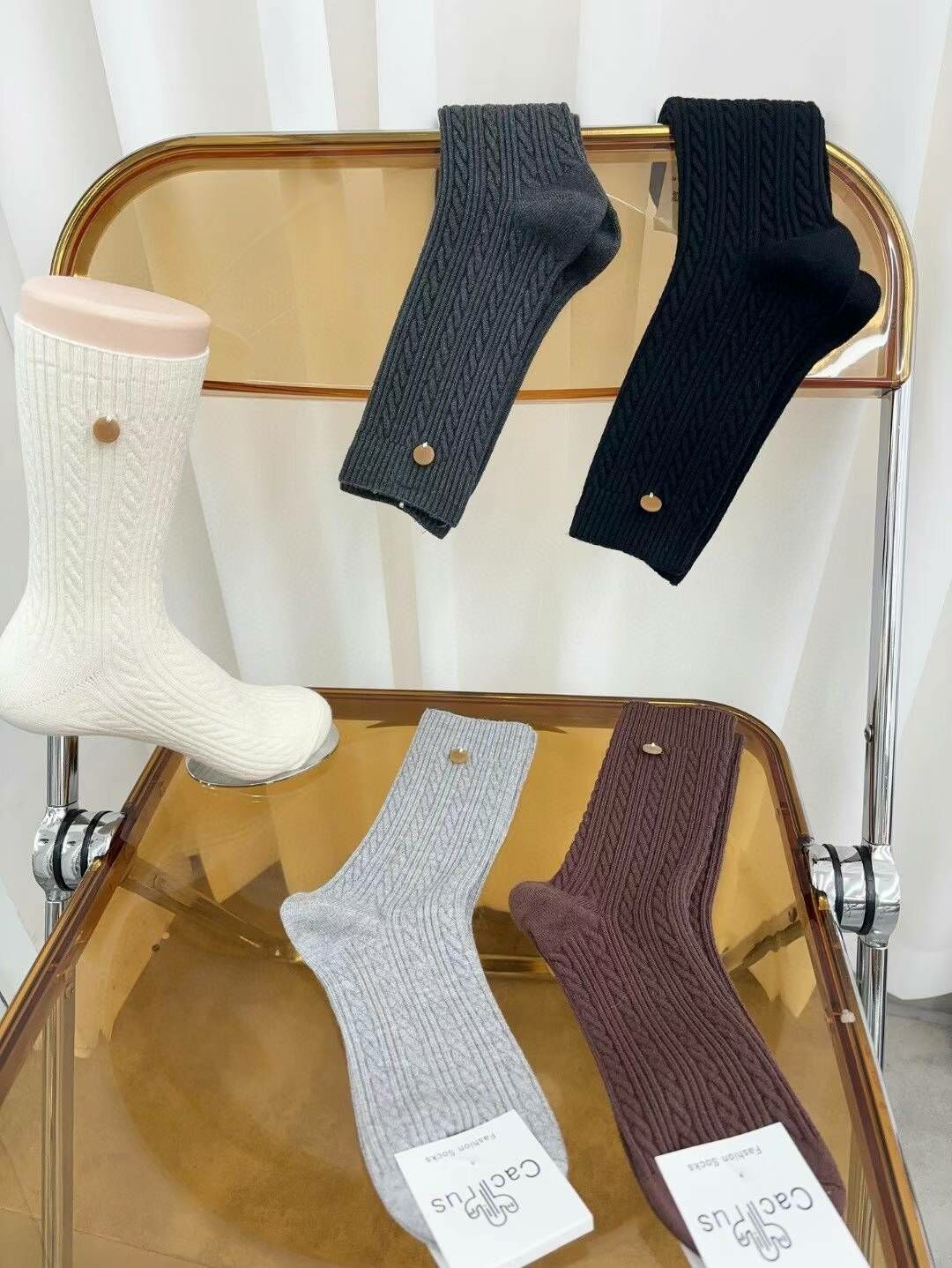 CT3334 小牌麻花襪 (任選2對 $48)