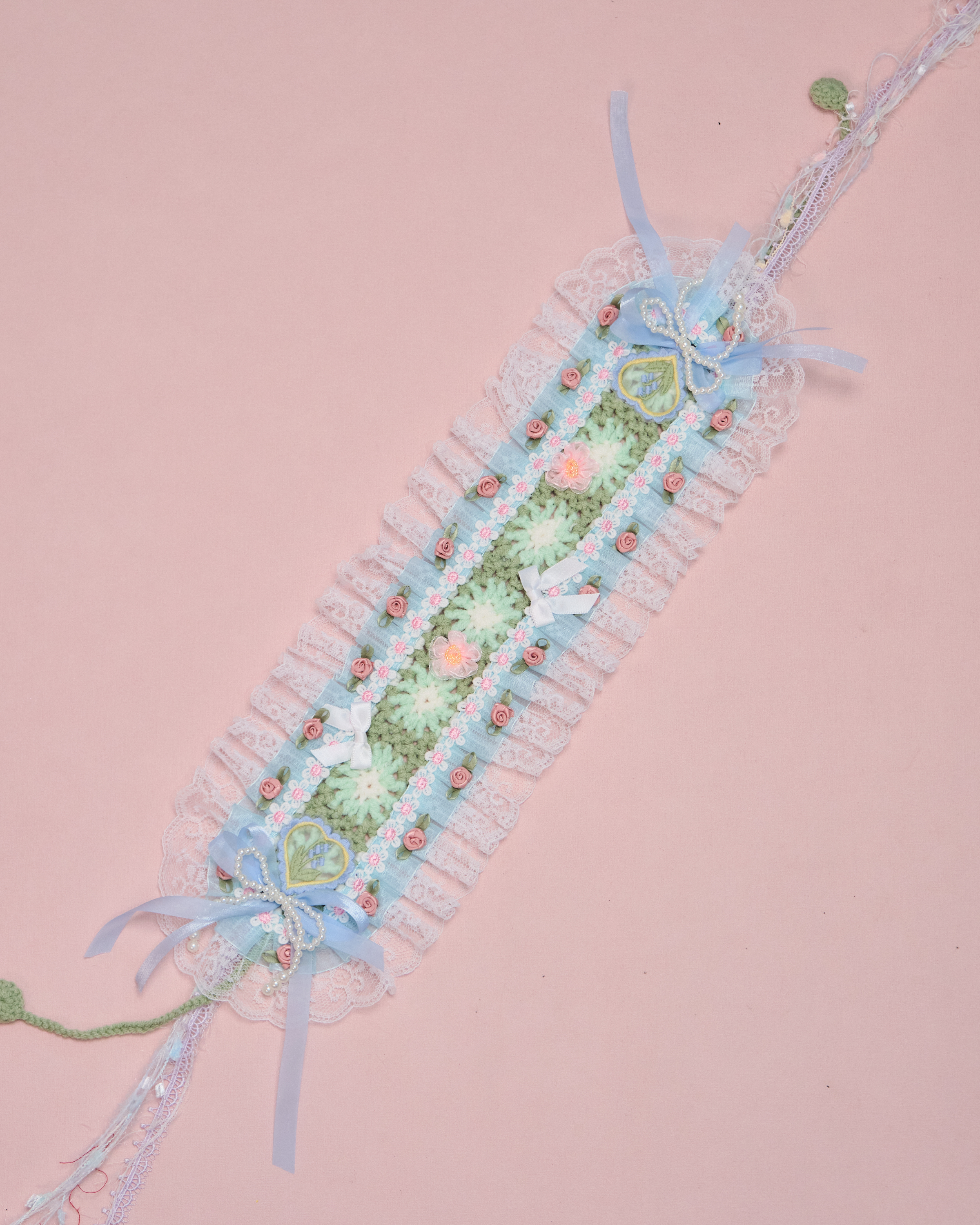 11594 Handmade Crochet Ruffle Headband 