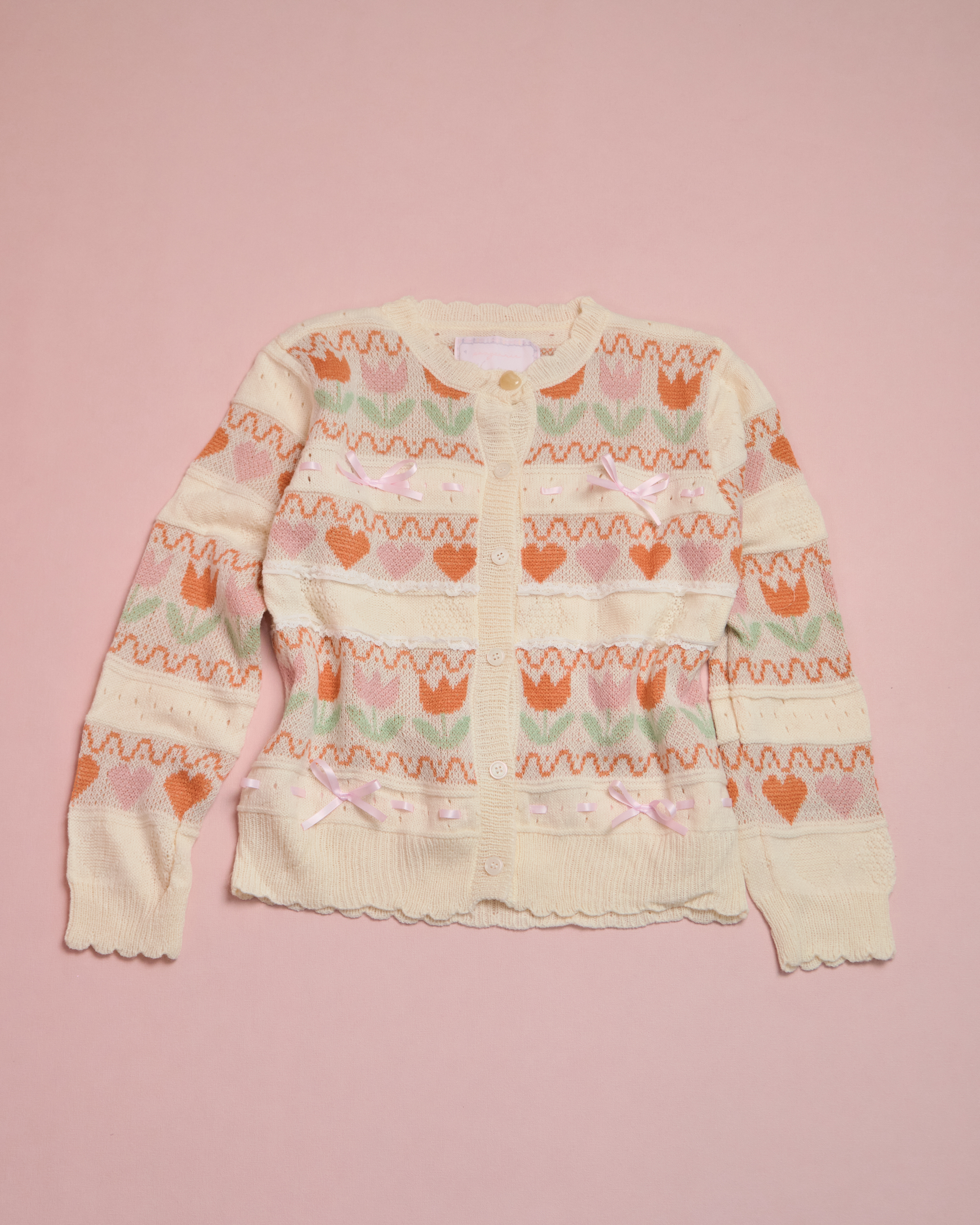 11614 Ribbon Patchwork Sweater