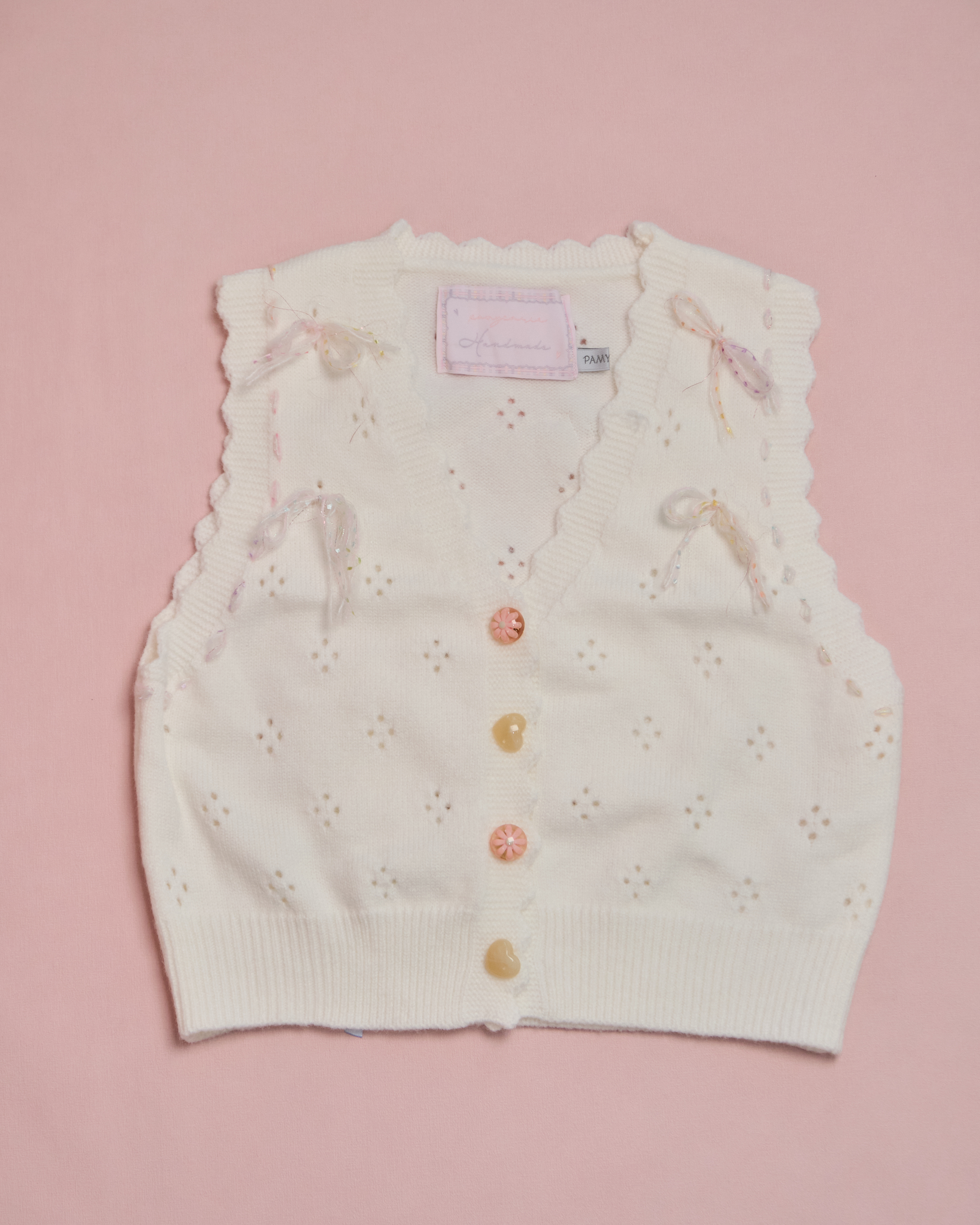 11631 Embroidered Patchwork Open Chest Vest