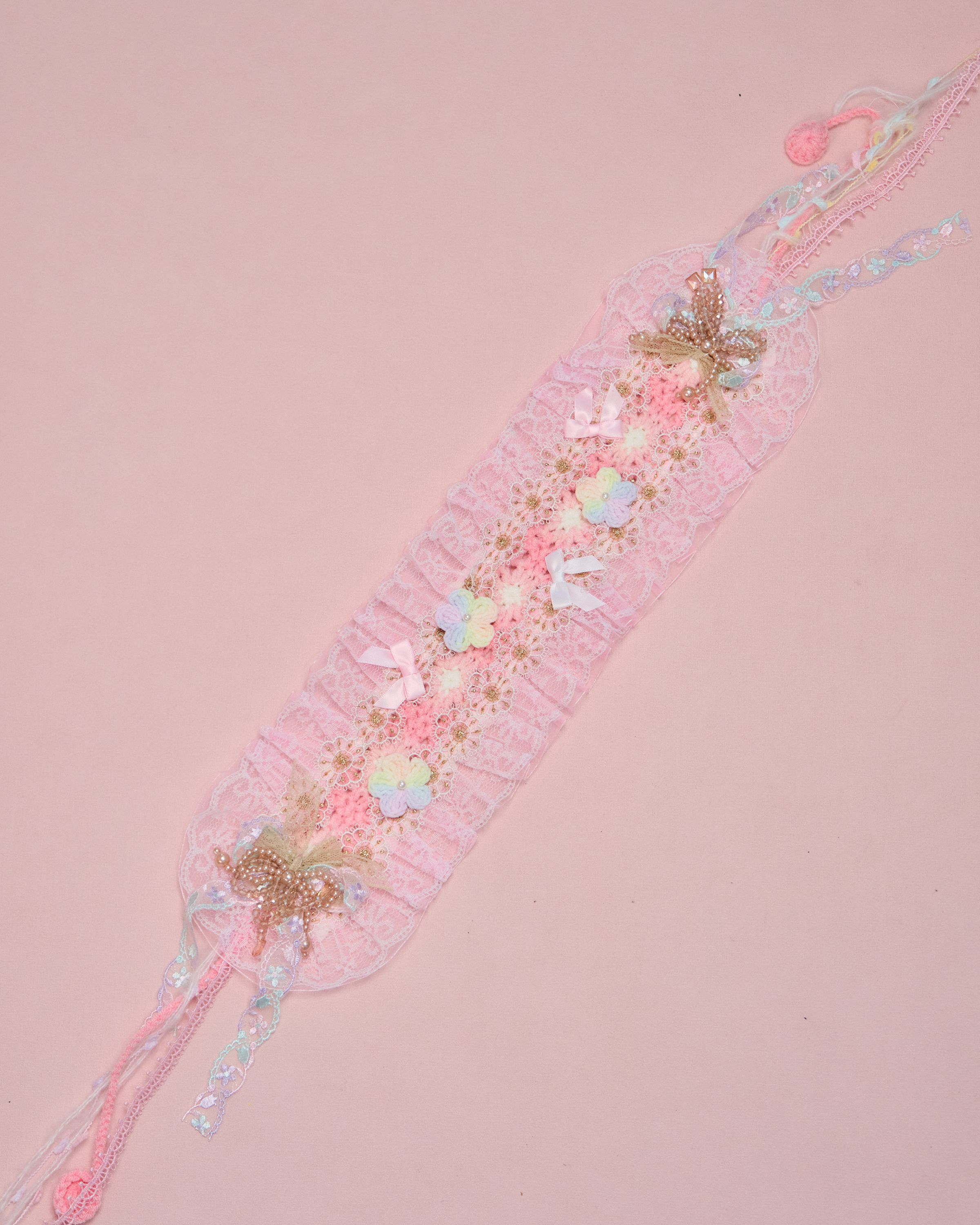 11593 Handmade Crochet Ruffle Headband 