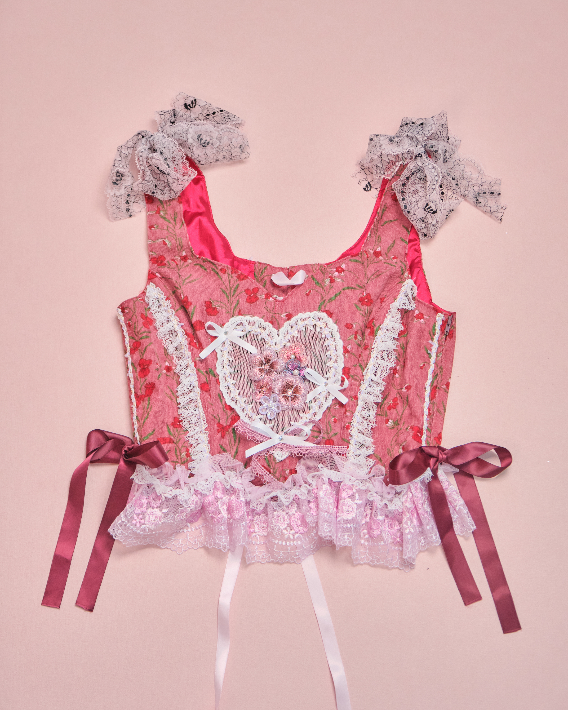 11627 Layered Lace Patchwork Corset 