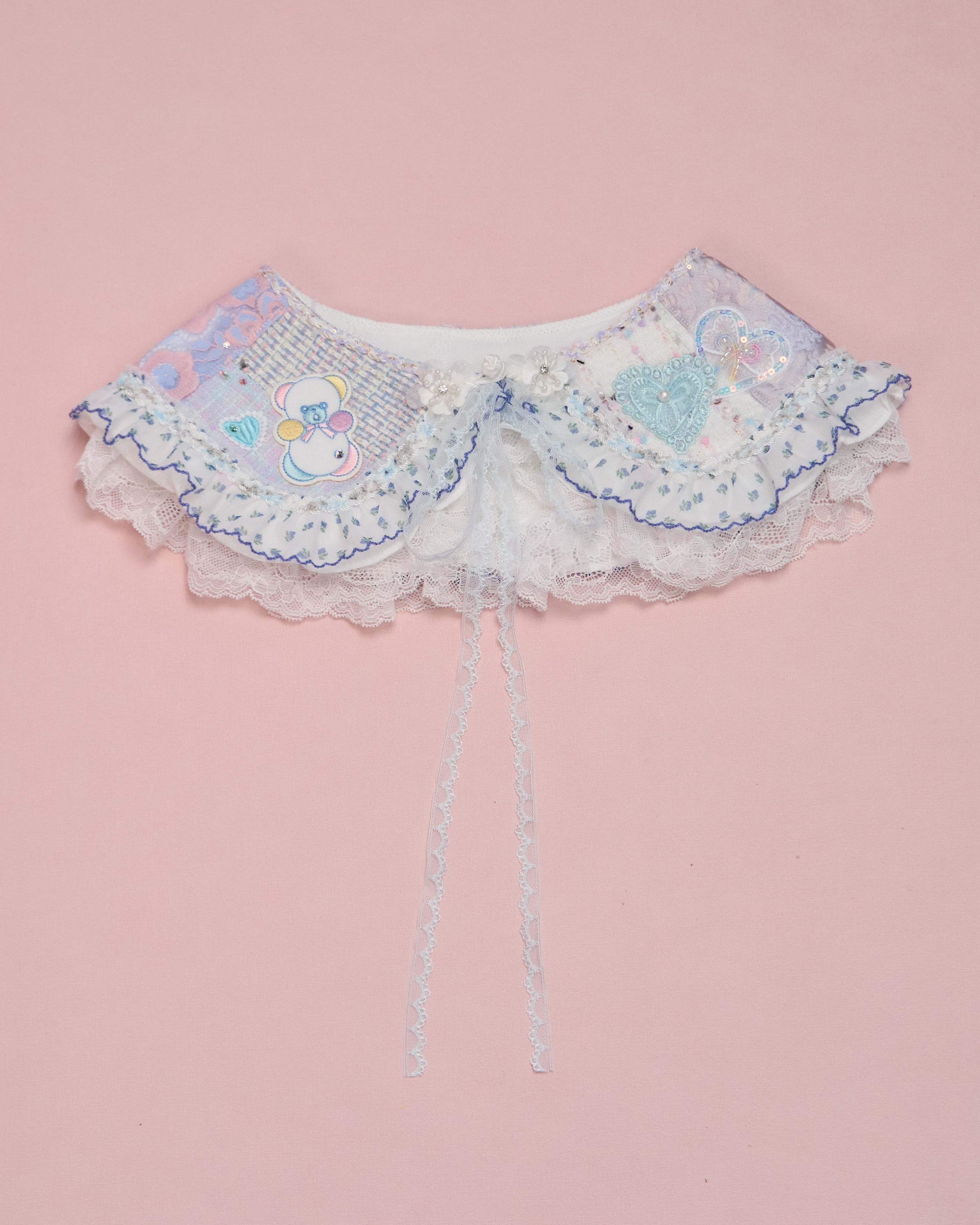 11603 Patchwork Laced Collar