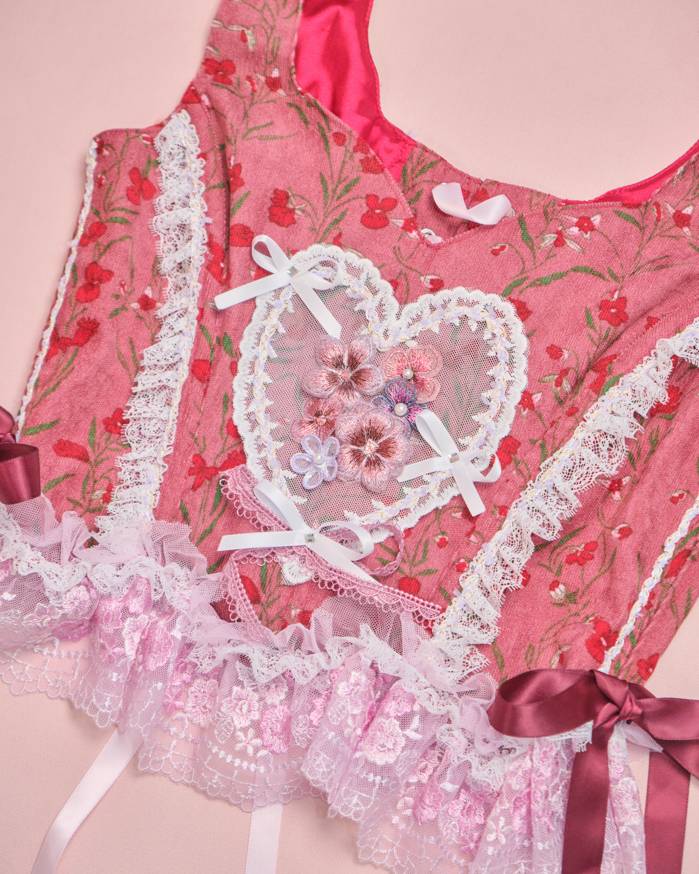 11627 Layered Lace Patchwork Corset 