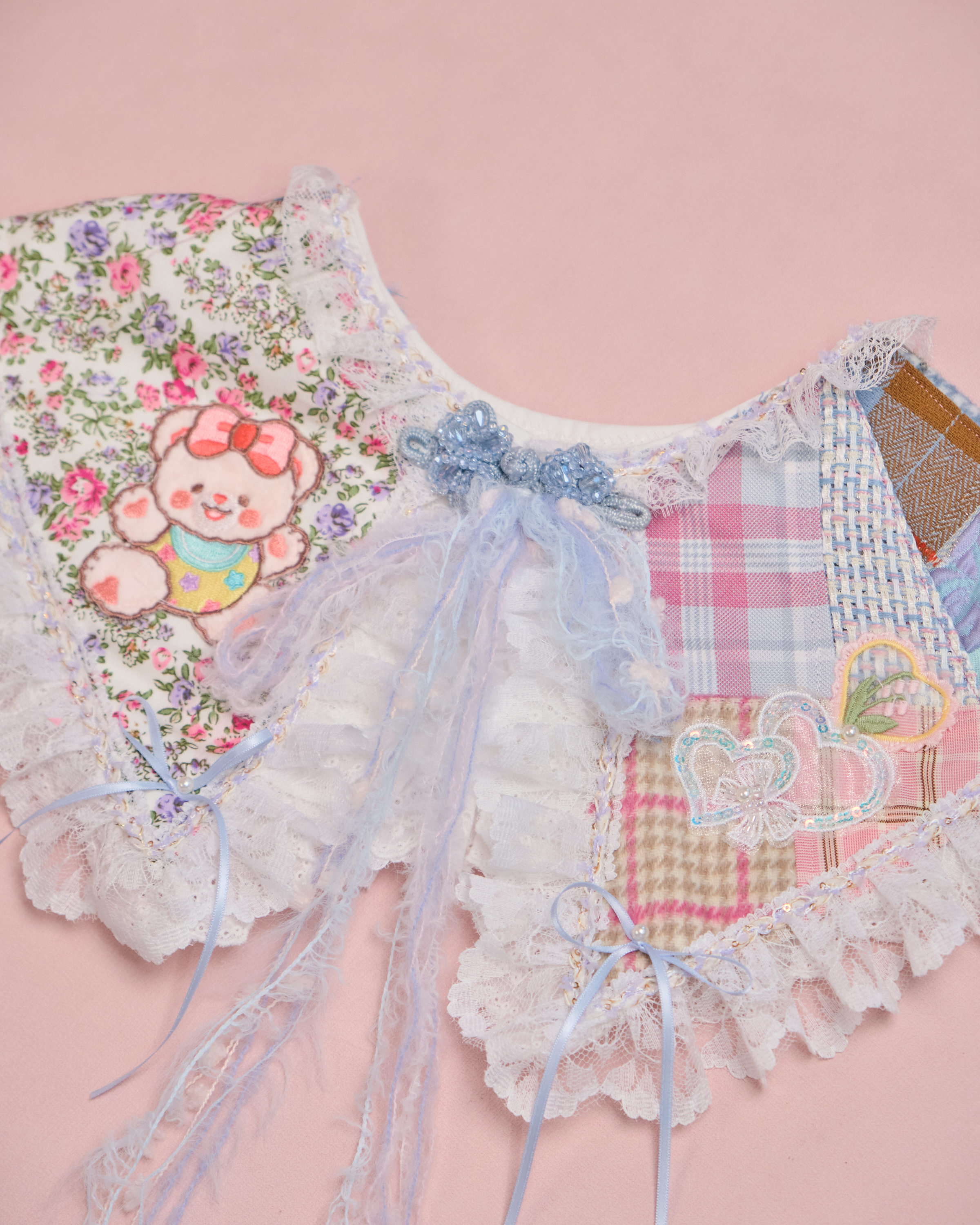 11604 Patchwork Laced Collar