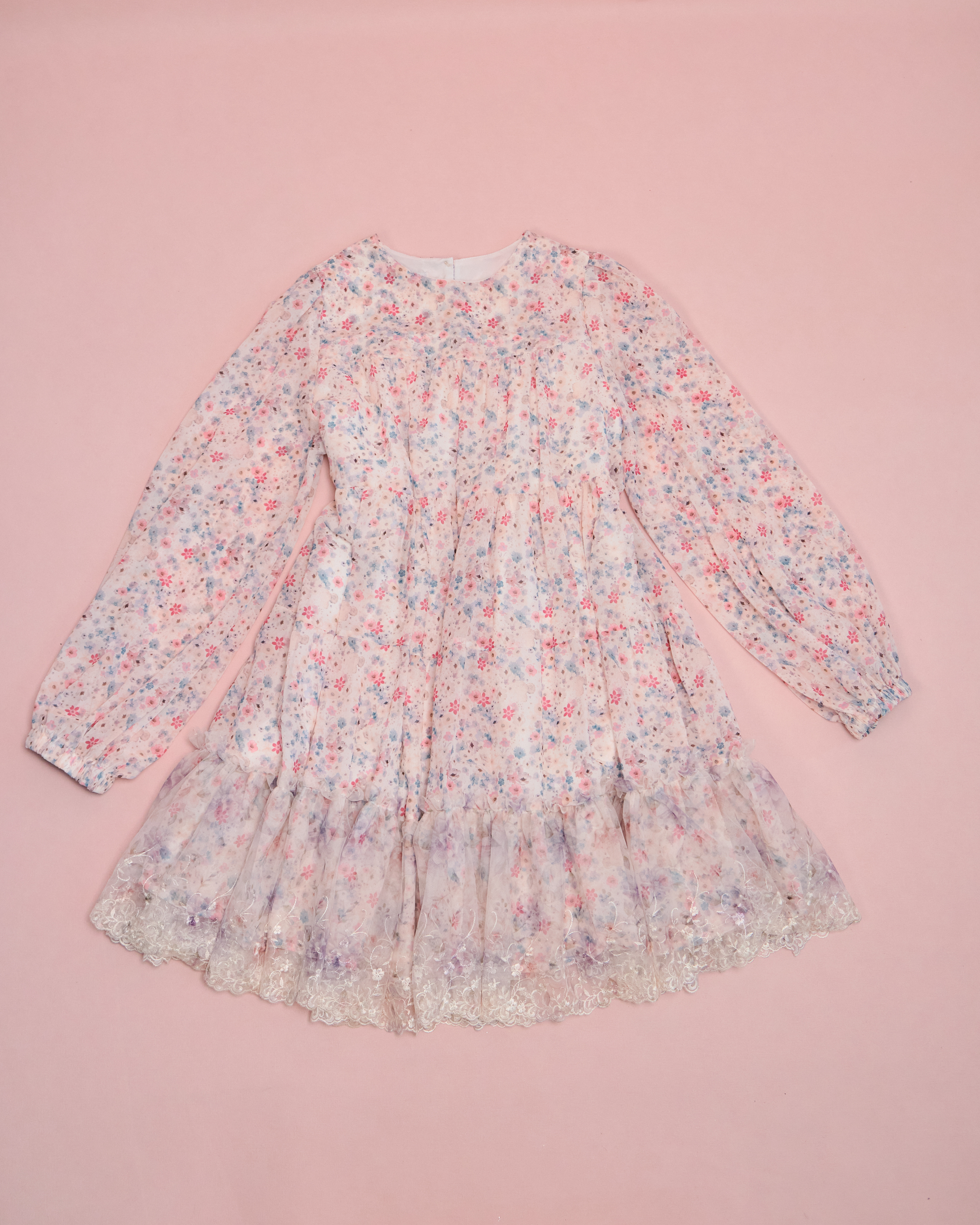 11655 Chiffon Dress with Collar