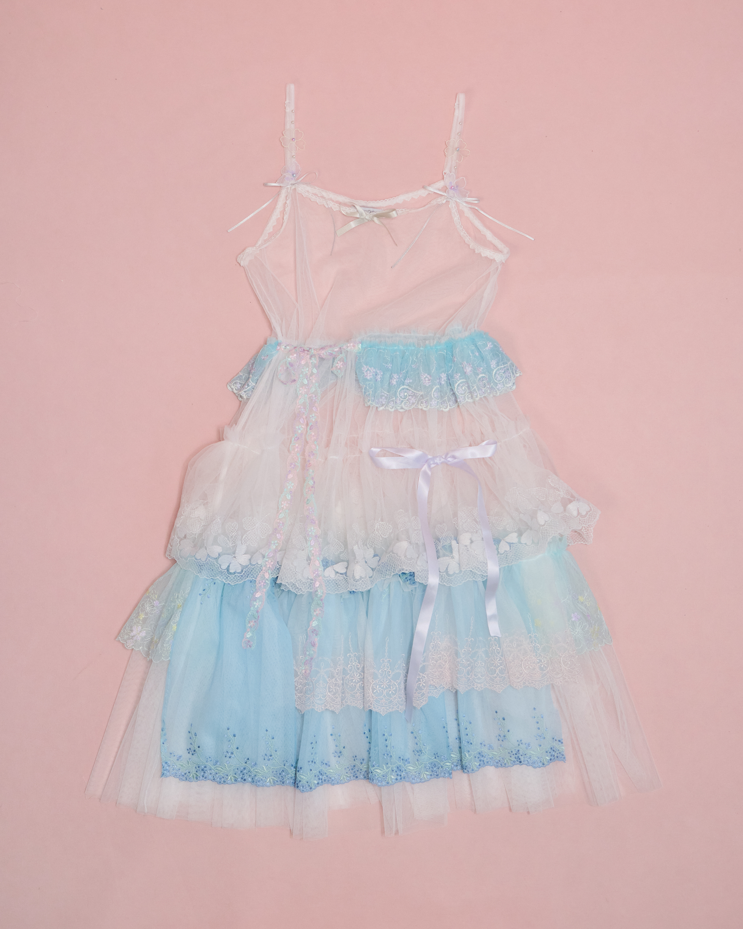 11663 Layered Mesh Outer Dress