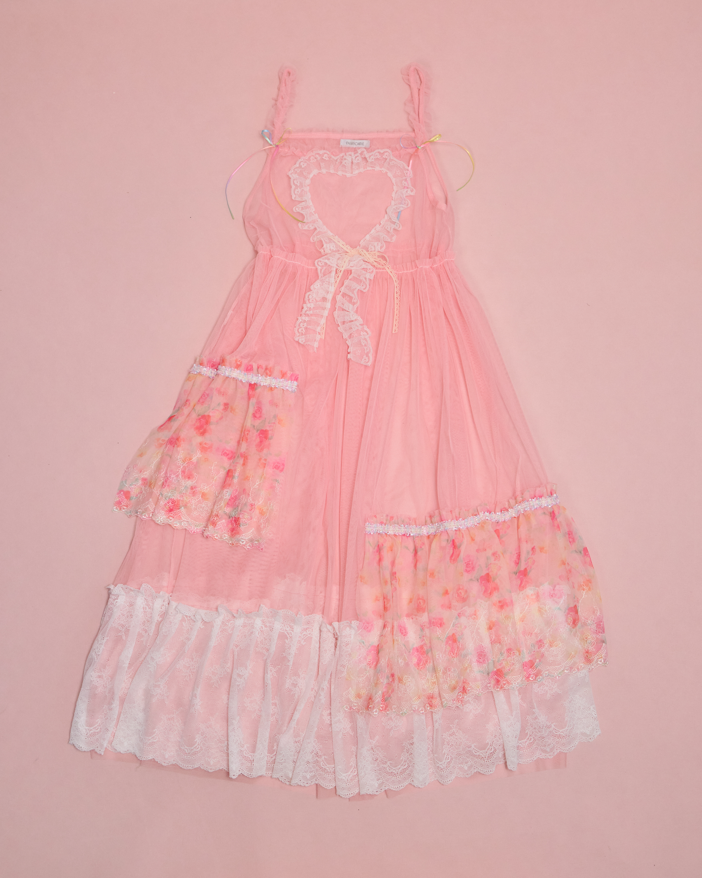 11664 Layered Mesh Outer Dress