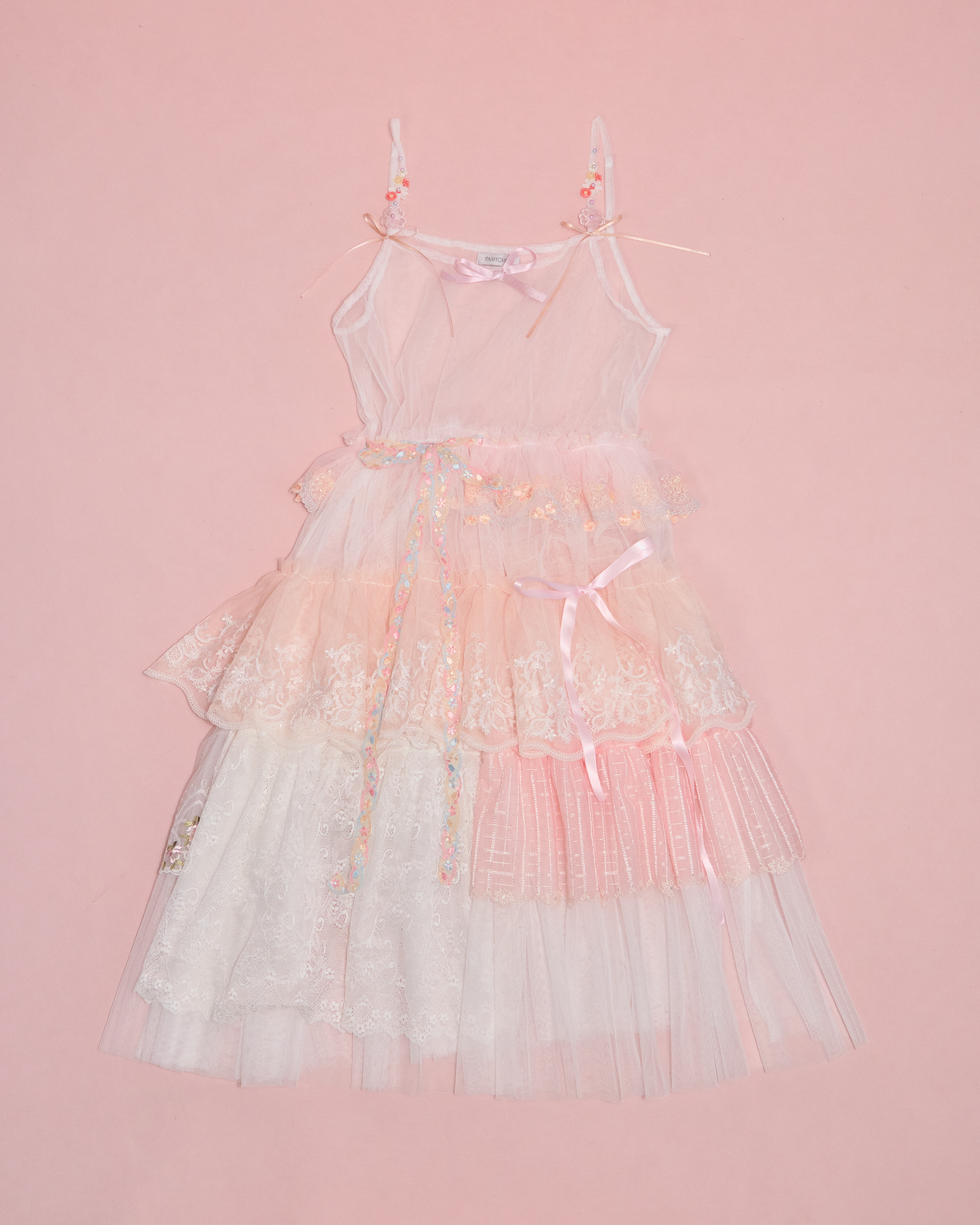 11662 Layered Mesh Outer Dress