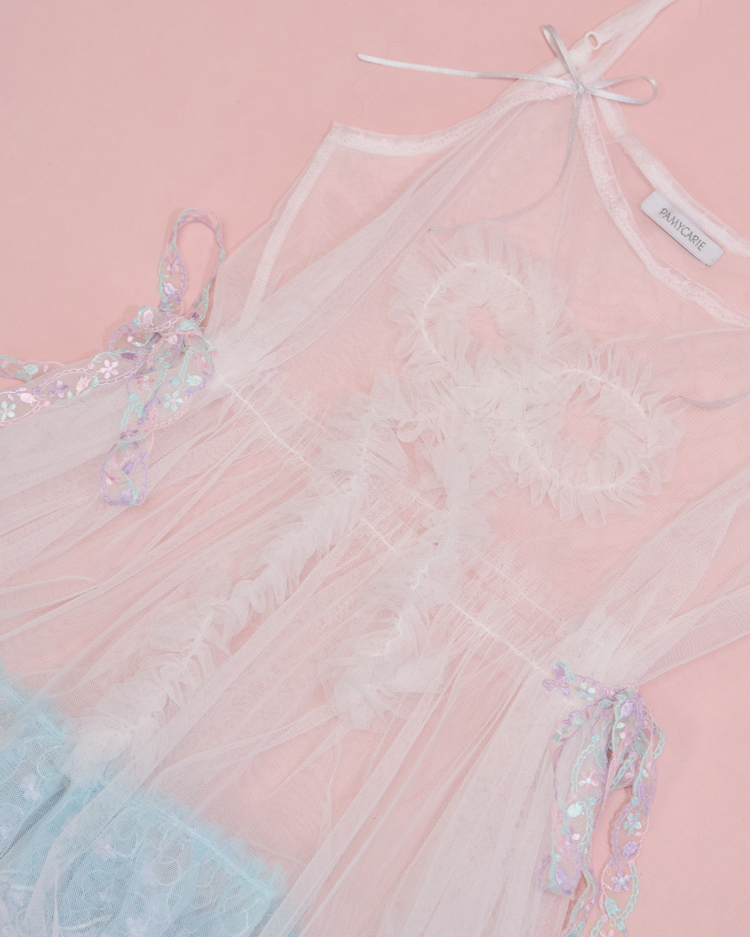 11658 Layered Mesh Outer Dress