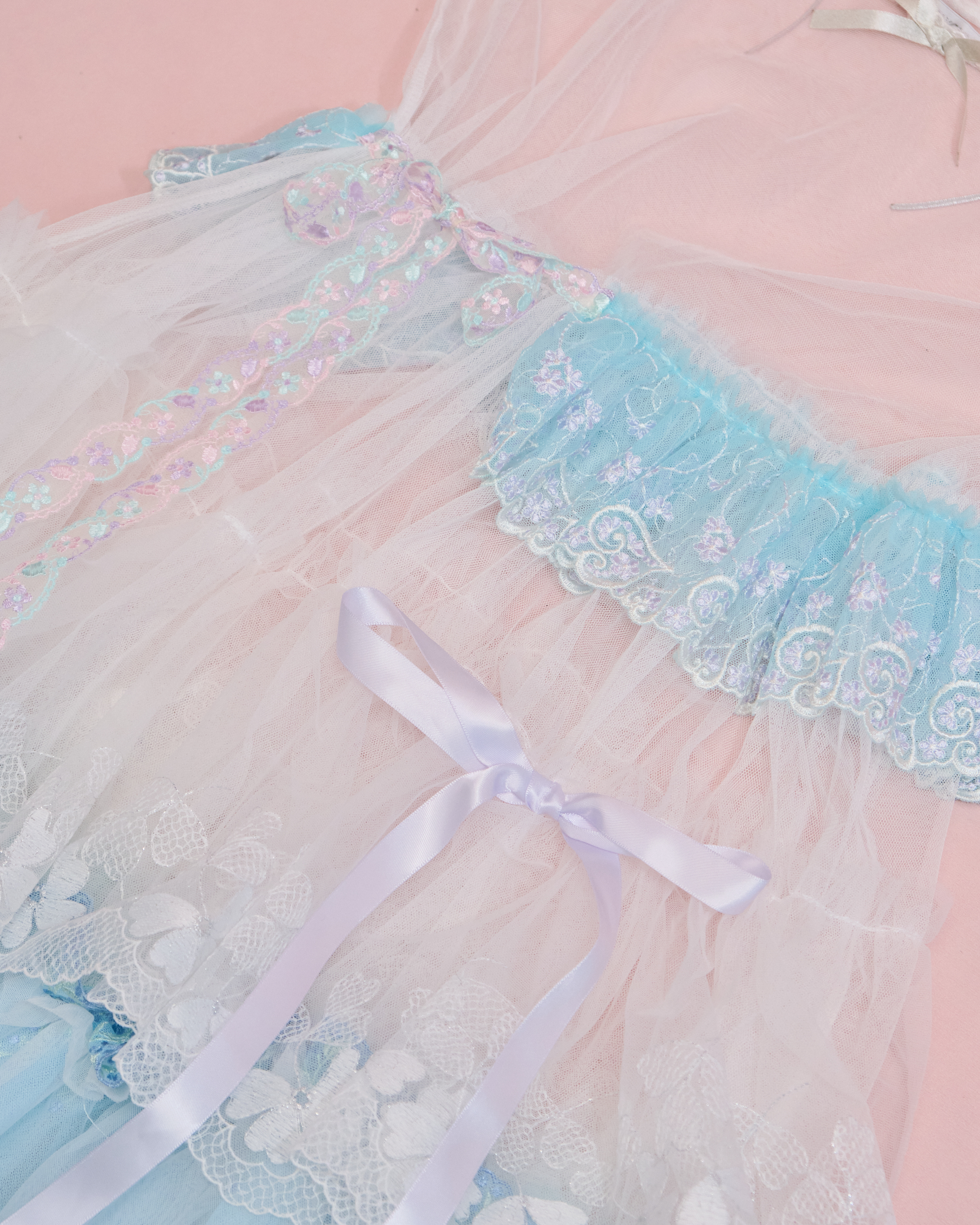 11663 Layered Mesh Outer Dress