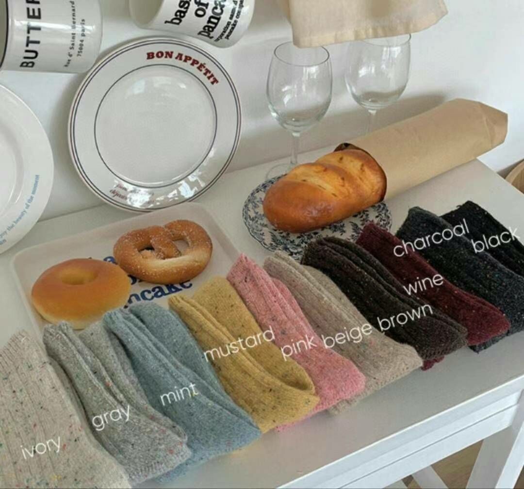 CT3337 點紗大麻花羊毛襪 10色 含30％羊毛 (任選2對 $68)