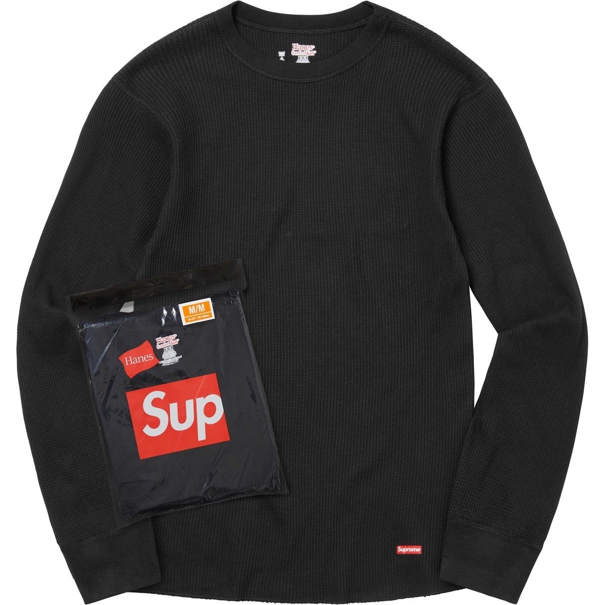 2025AW SUPREME HANES THERMAL CREW BOX LOGO 華夫格 素T 長T 長袖 現貨