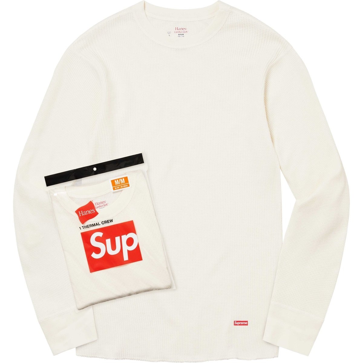 2025AW SUPREME HANES THERMAL CREW BOX LOGO 華夫格 素T 長T 長袖 現貨