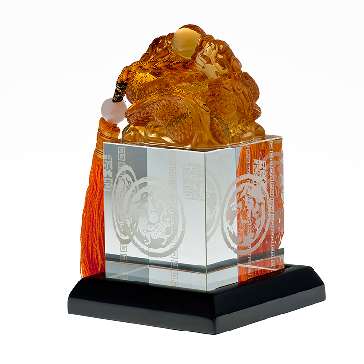 琉璃獎座獎牌｜誠信合作雙贏象徵 精緻設計展現信念