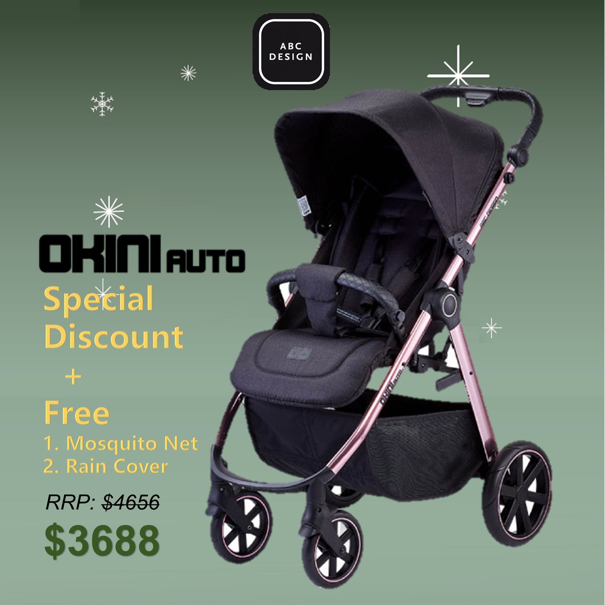 ABC Design OKINI auto Stroller Asphalt for 0 4 Year