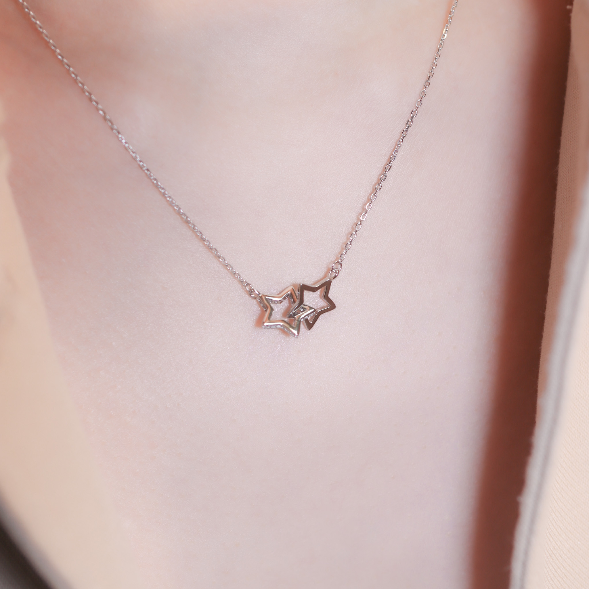 | 925純銀・白金 | 星韻不分開項鍊 | NE1279 |