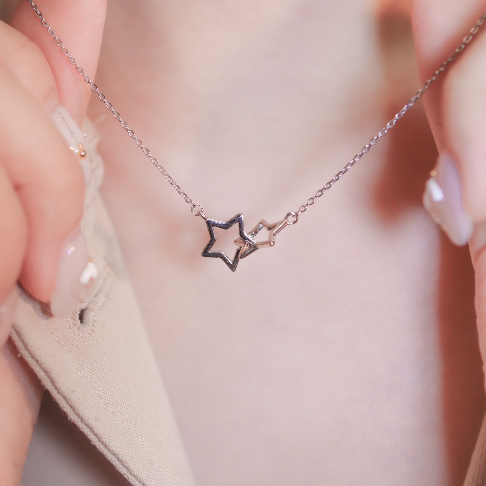 | 925純銀・白金 | 星韻不分開項鍊 | NE1279 |