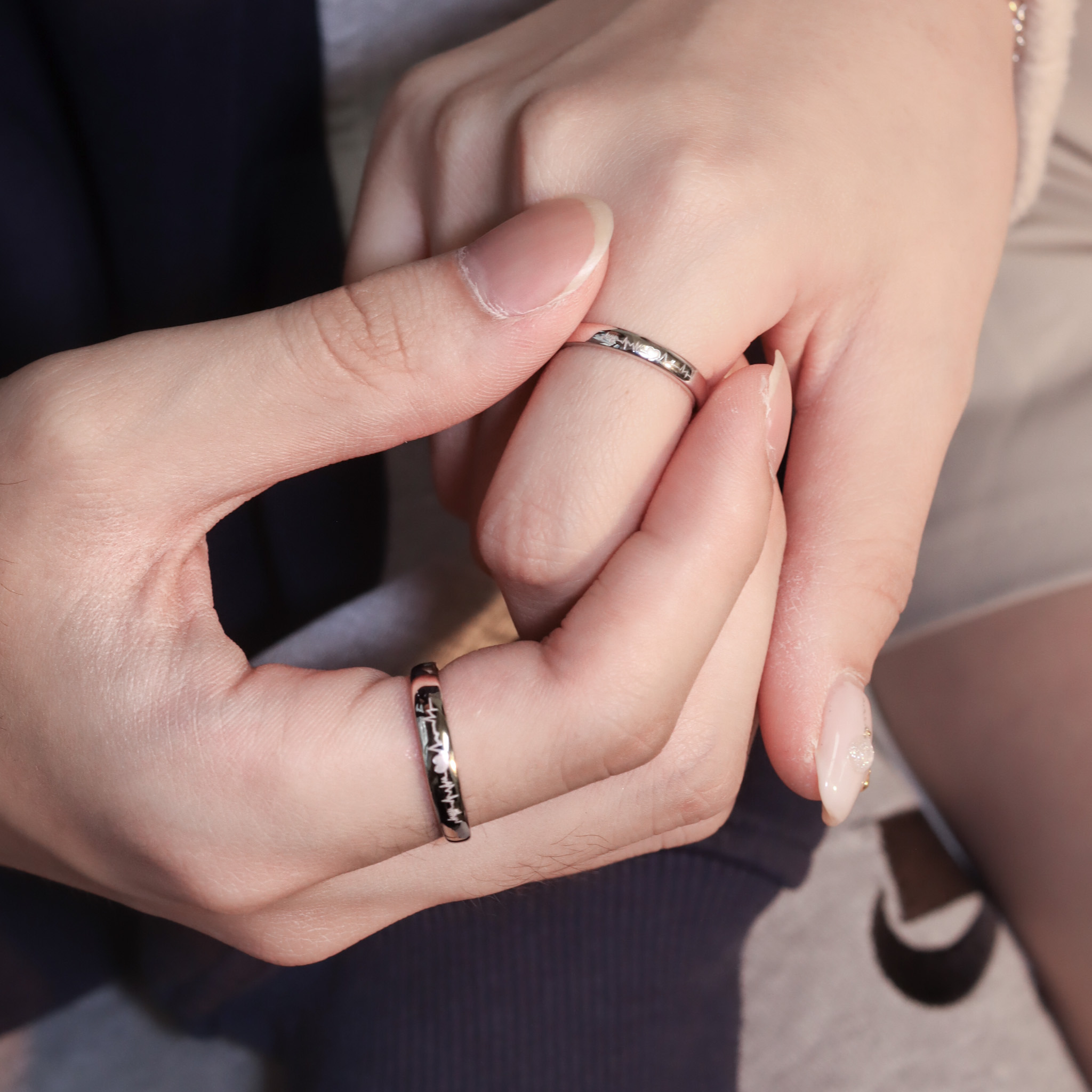 | 925 Silver・White Gold |Still Loving Couple Ring（For Boy/ For Girl） | RI0757 |