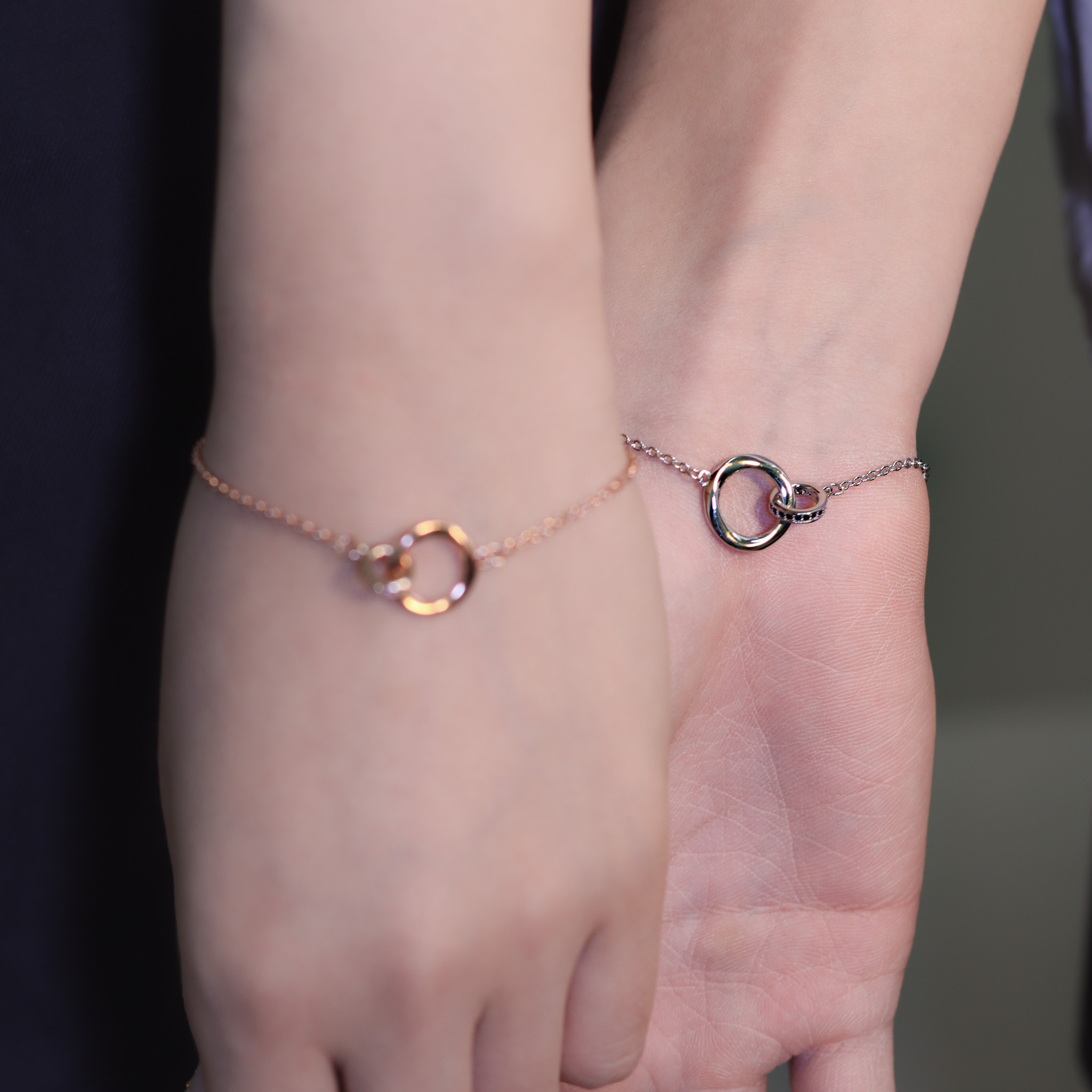 | 925純銀・白金・ 玫瑰金 | 約定不分開情侶手鏈 (男款 / 女款) | BR1198 |