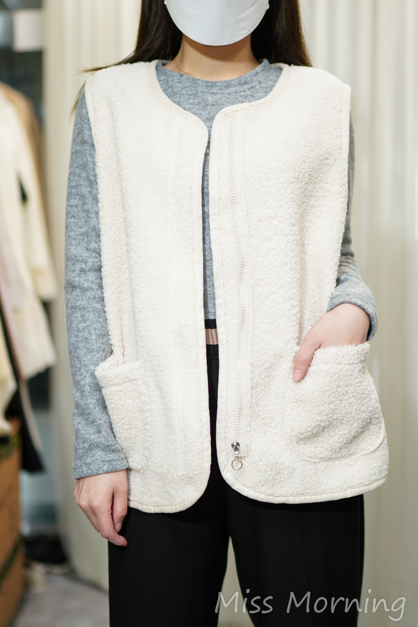 羊羔毛背心褸(14359)