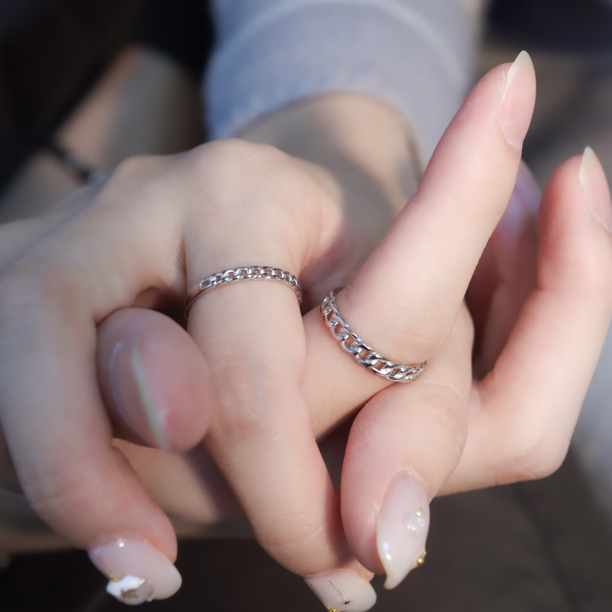 | 925純銀 | 約定在一起情侶戒指 （男款/女款) | RI0768 |