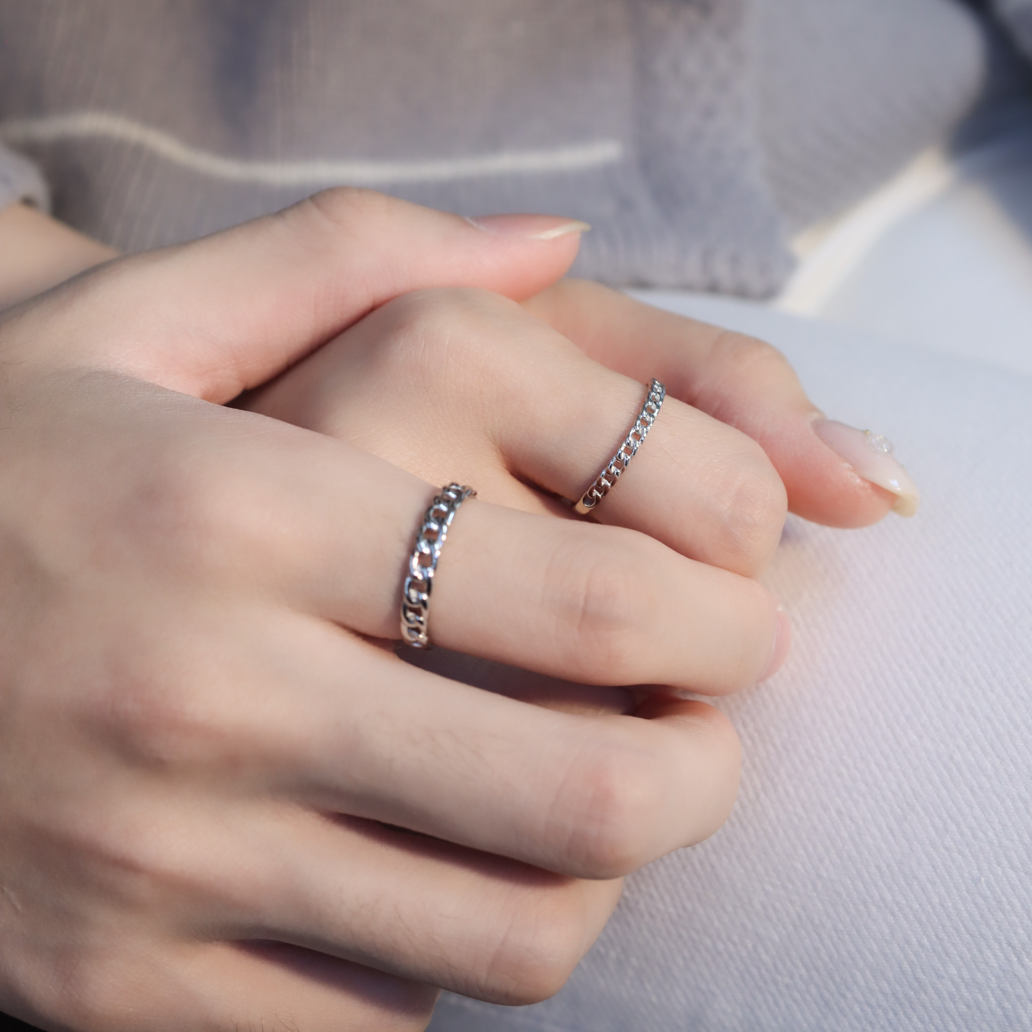 | 925純銀 | 約定在一起情侶戒指 （男款/女款) | RI0768 |