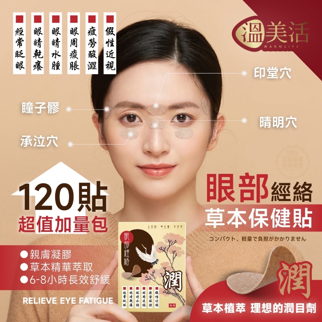 溫美活眼部經絡草本保健貼120貼