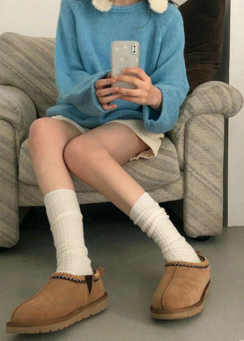 CT3346 ❤爆款含羊毛羊绒的保暖半腿襪