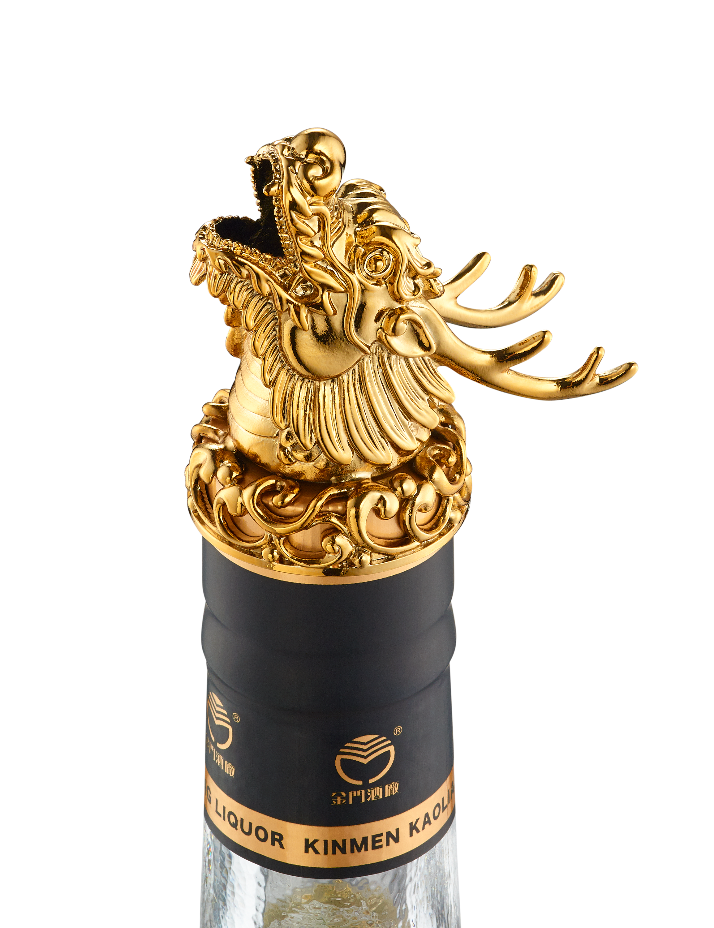 金門酒廠戰酒黑金龍3.6L金箔酒(龍年特仕版)