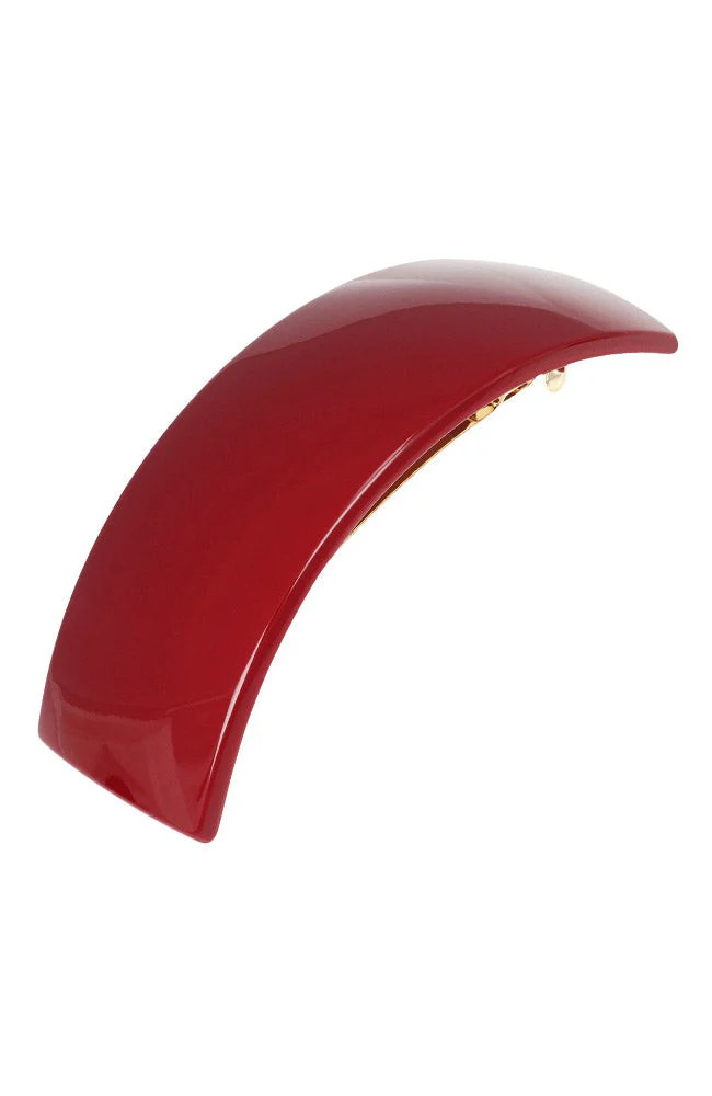 Rectangle Volume Barrette Solid - Cranberry｜FRANCE LUXE