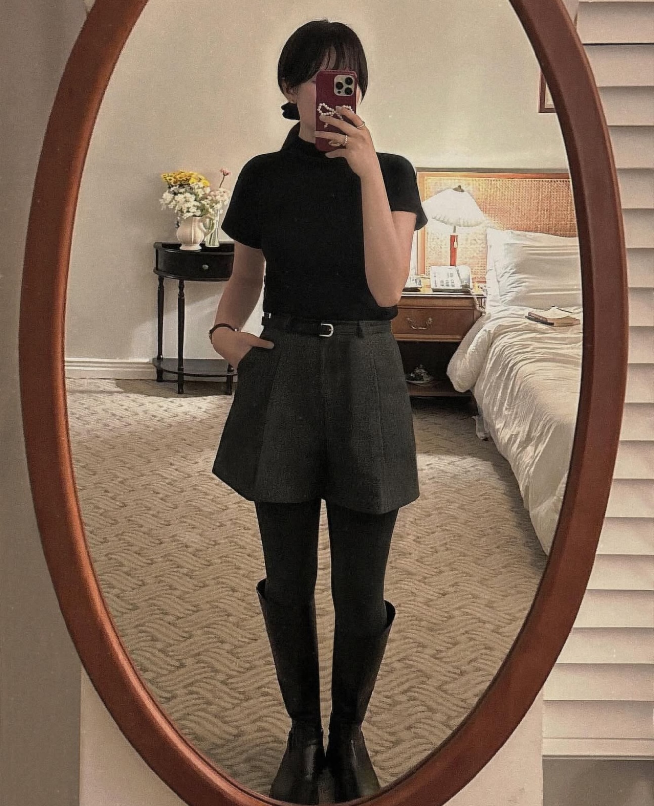 冬季重磅羊毛短褲&belt set