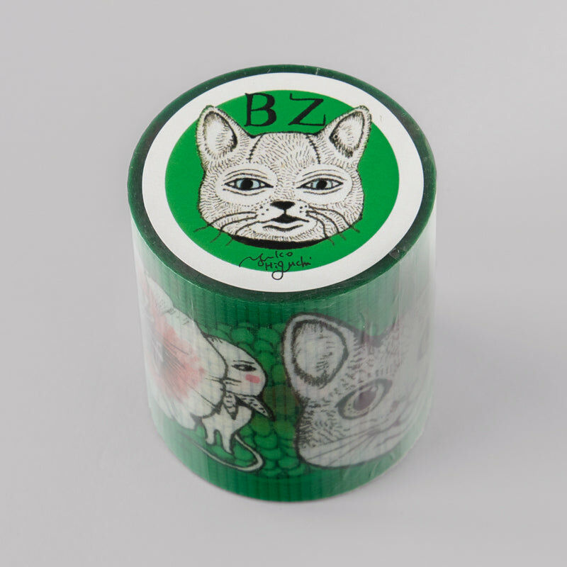 綠色貓咪_樋口裕子 養生膠帶｜日本Higuchi Yuko