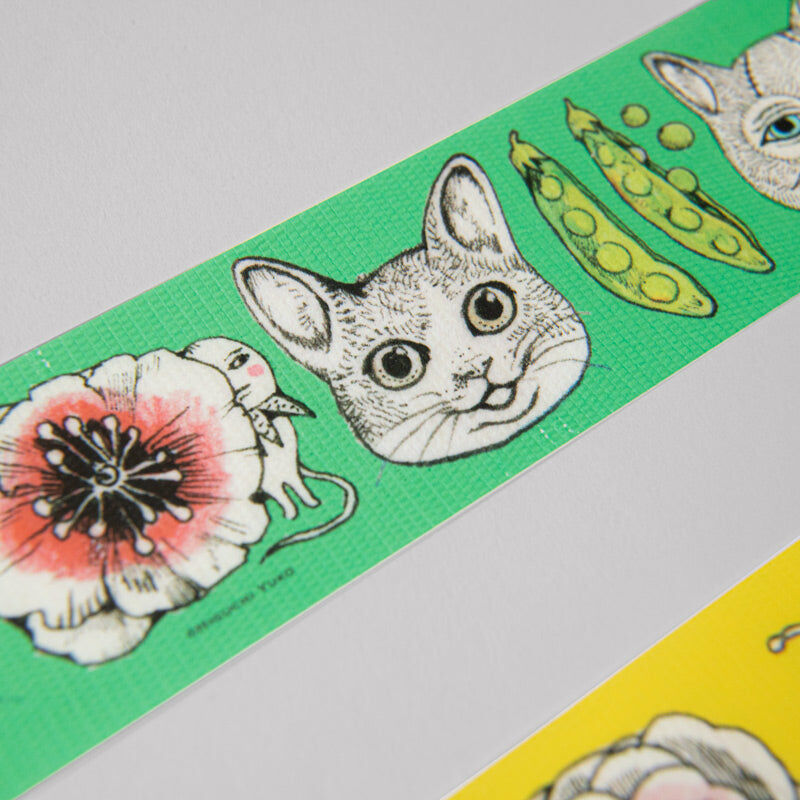 綠色貓咪_樋口裕子 養生膠帶｜日本Higuchi Yuko
