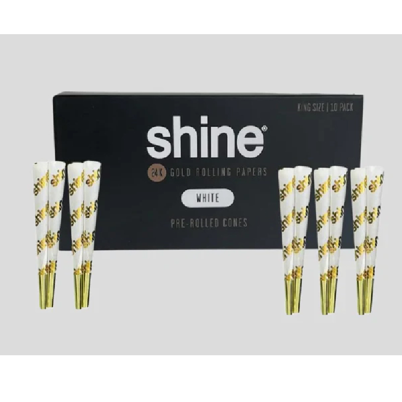 SHINE WHITE PRE-ROLLED CONES - KING SIZE