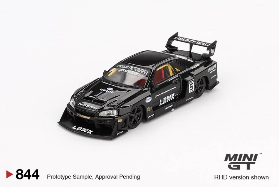 【預訂】Mini GT #844 Nissan LB-ER34 Super Silhouette SKYLINE Black